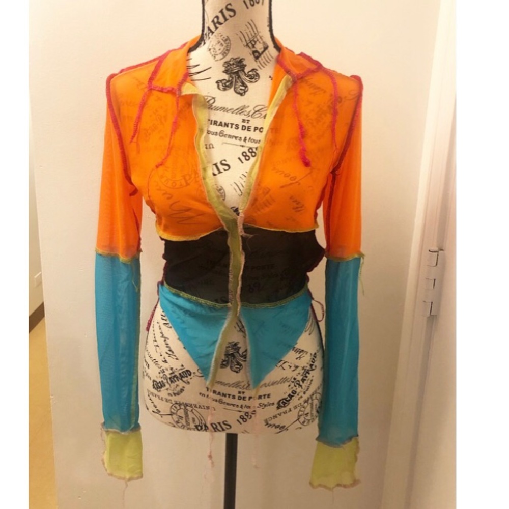 Colorblock Me Stripe Mesh Top - Picture 3 of 5